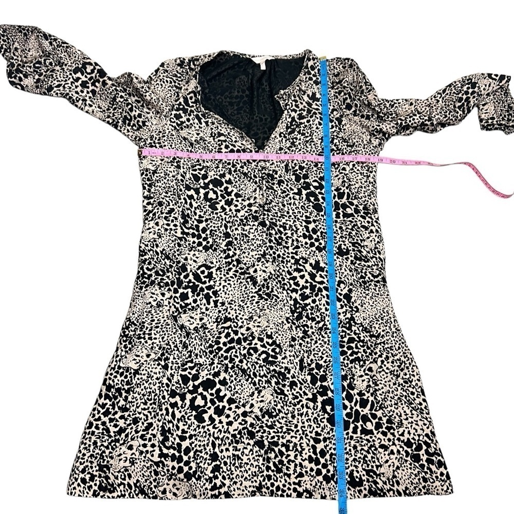 Rebecca Taylor Leopard Print Silk Dress 6 - Picture 10 of 11